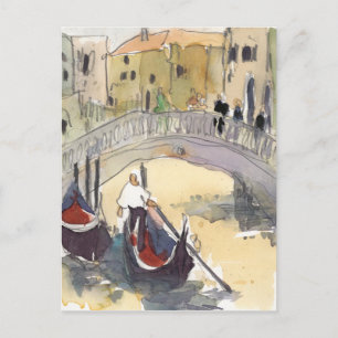 Destinations Venice Plein Air Gondola Ride Postcard