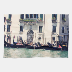 Destinations   Venice Waterfront Photograph Kitchen Towel