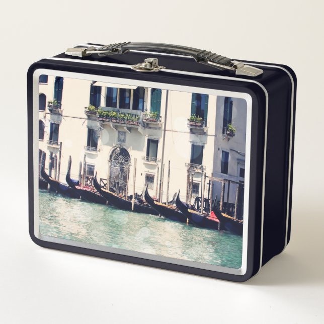 Destinations | Venice Waterfront Photograph Metal Lunch Box (Front)