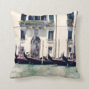 Destinations   Venice Waterfront Photograph Throw Pillow