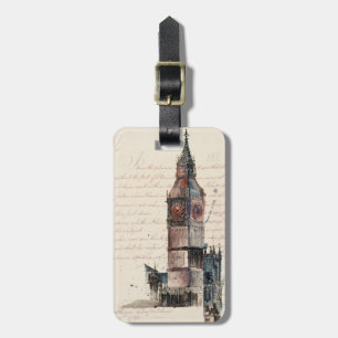 Destinations   Vintage Letters From Big Ben Luggage Tag