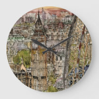 Destinations | Watercolor Big Ben & London Eye