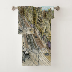 Destinations   Watercolor European Swing Ride Bath Towel Set