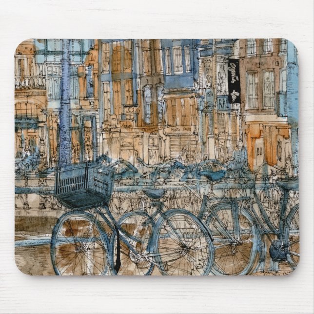Destinations | Watercolor New York City View Mouse Pad (Front)