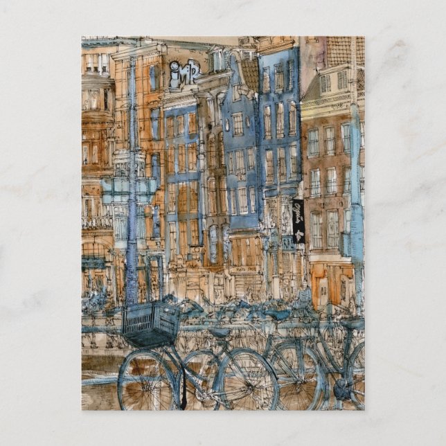 Destinations | Watercolor New York City View Postcard (Front)