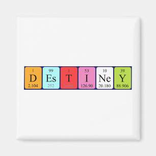 Destiney periodic table name magnet