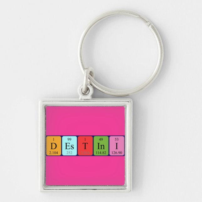 Destini periodic table name keyring (Front)