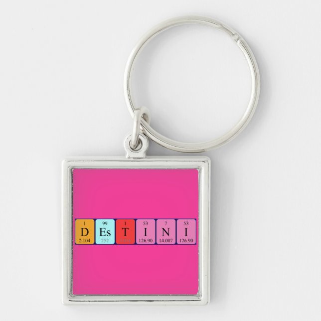 Destini periodic table name keyring (Front)