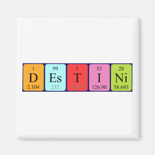 Destini periodic table name magnet