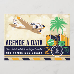 Destino de Viagem Casamento Réservez la Date Save The Date