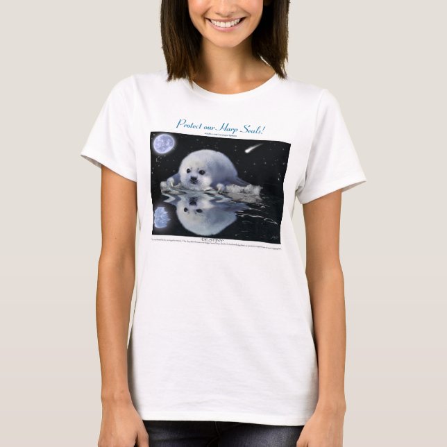 "DESTINY" Art & Story HARP SEAL T-shirts (Front)