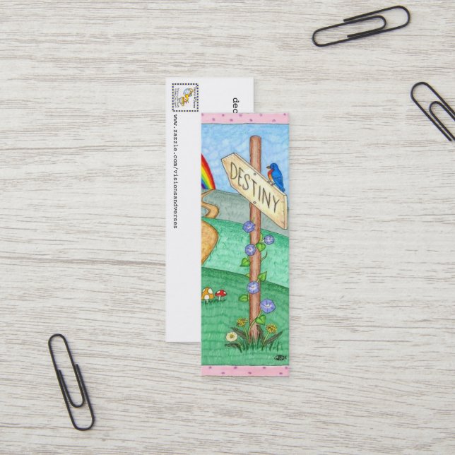 Destiny Book Mark (set of 20) Mini Business Card (Front/Back In Situ)