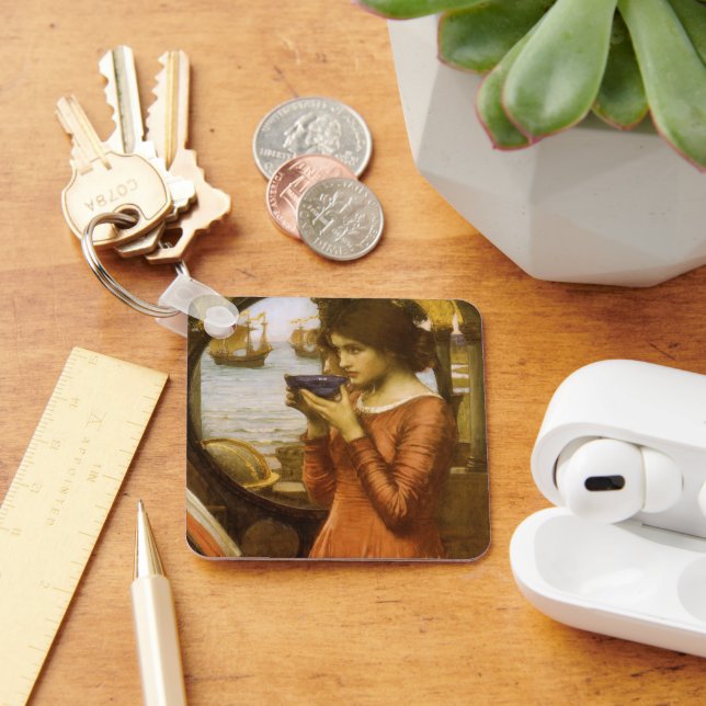 Destiny by John William Waterhouse Keychain (Desk)
