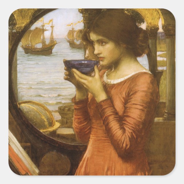 Destiny by John William Waterhouse Square Sticker (Front)