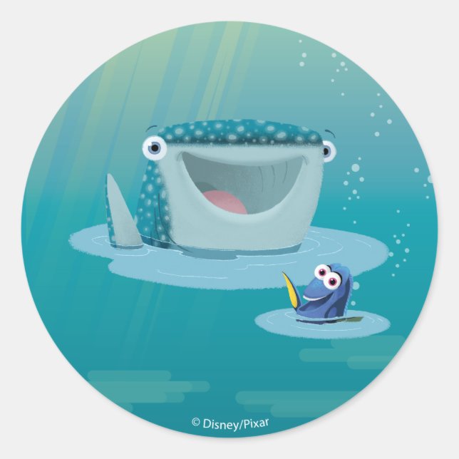 Destiny & Dory | Bubble Buds Classic Round Sticker (Front)