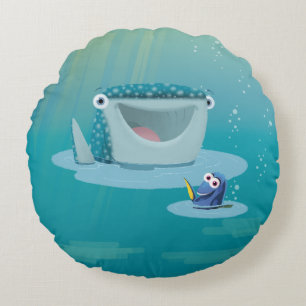 Destiny & Dory   Bubble Buds Round Pillow