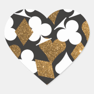 Destiny Las Vegas Heart Sticker Faux Gold Parties 