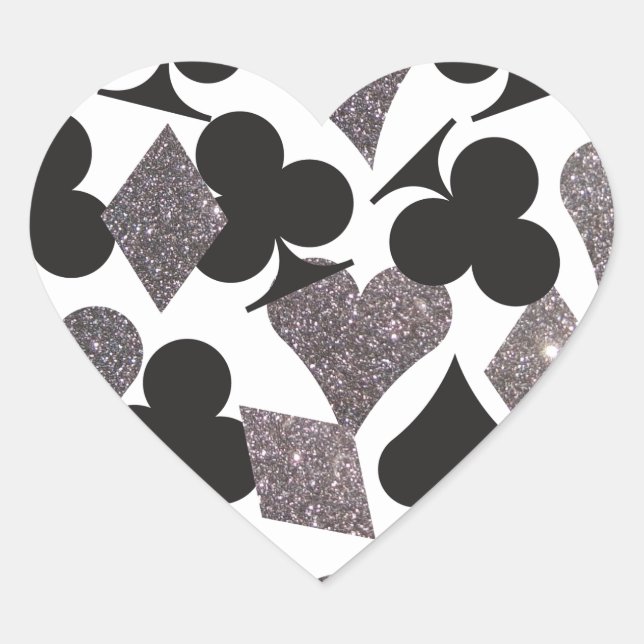 Destiny Las Vegas Heart Sticker Faux Parties scint (Devant)