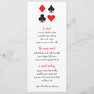 Destiny Las Vegas Wedding Menu