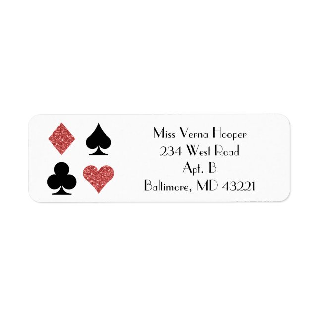 Destiny Las Vegas Wedding Rose Gold Glitter Label (Front)