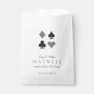 Destiny Las Vegas Wedding Silver Glitter Favour Ba Bag