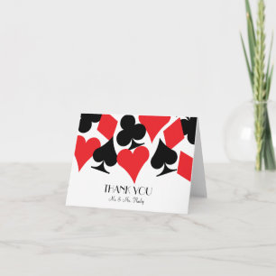 Destiny Las Vegas Wedding Thank You Card in White