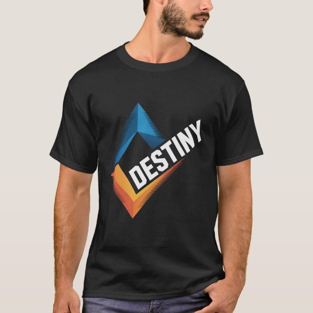 Destiny Motivational T-Shirt | Modern Geometric Gr (Front)