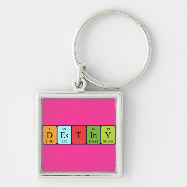 Destiny periodic table name keyring (Front)