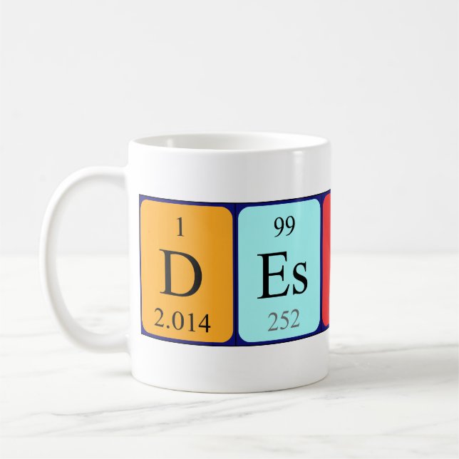 Destiny periodic table name mug (Left)