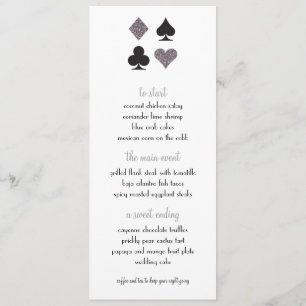 Destiny Vegas Mariage Menu Faux Platinum Parties s