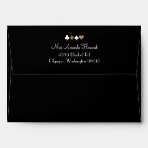 Destiny Vegas Wedding Party Faux Gold Glitter Envelope