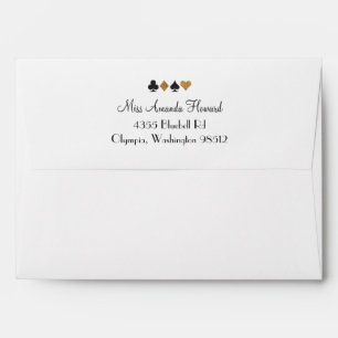 Destiny Vegas Wedding Party Faux Gold Glitter Envelope