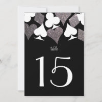 Destiny Vegas Wedding Reception Silver TableNumber