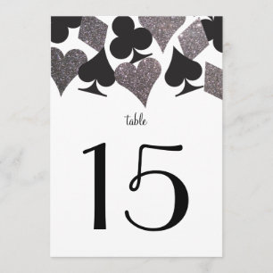 Destiny Vegas Wedding Reception Table Number Card