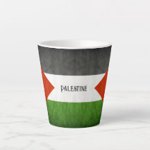 Destitué Grunge Palestine Drapeau Latte Mug