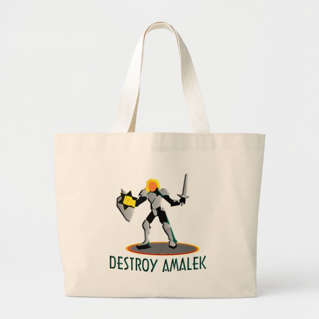 Destroy Amalek Large Tote Bag (Front)