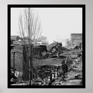 Destroyed Railroad Depot in Atlanta, GA 1864 Poster