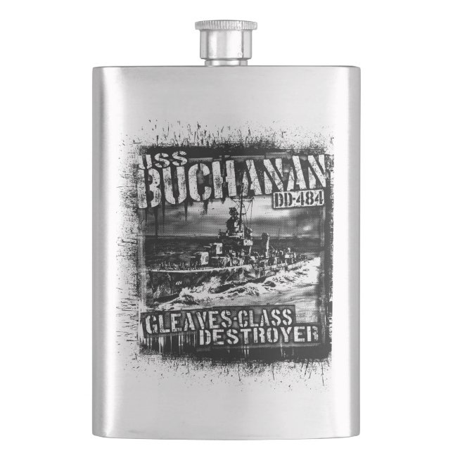 Destroyer Buchanan Hip Flask (Front)