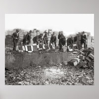 Destroying Bootleg Liquor, 1923. Vintage Photo