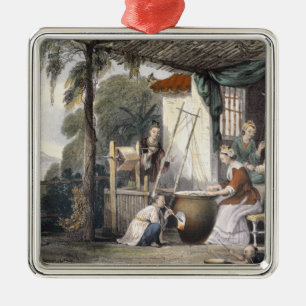 Destroying the Chrysalids and Reeling the Cocoons, Metal Ornament