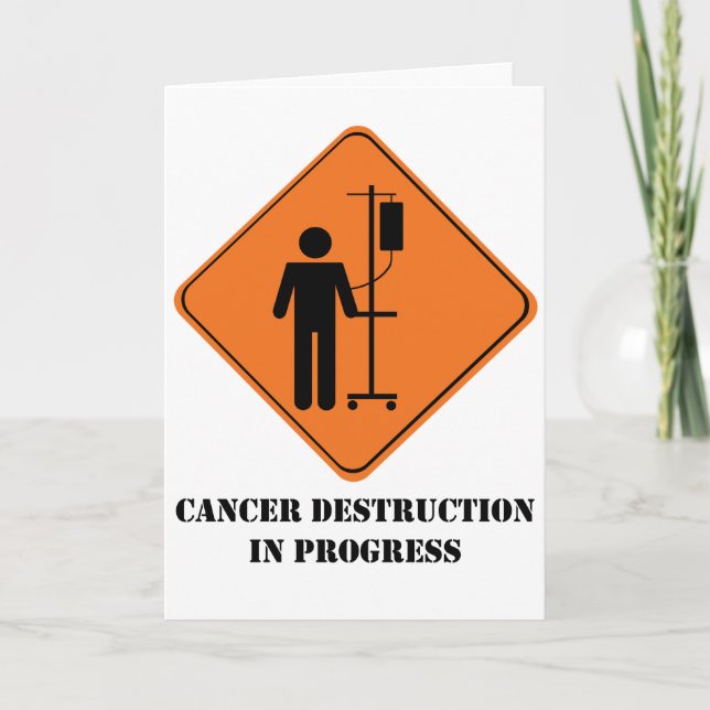 Destruction du cancer en cours Carte de voeux (Devant)