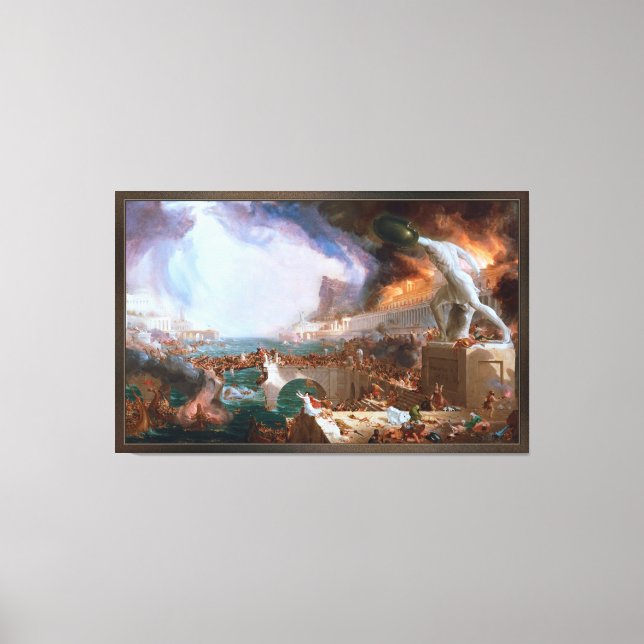 Destruction from The Course of Empire Canvas Print (Front)