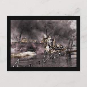 Destruction of Ship Postcard