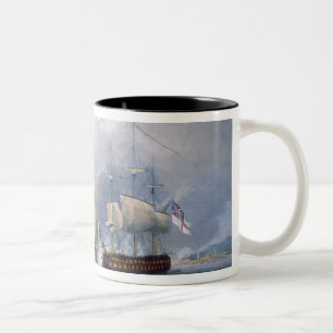 Destruction of the French Frigates L'Arianne & L'A Two-Tone Coffee Mug