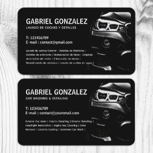 Détail automatique Carte de visite bilingue