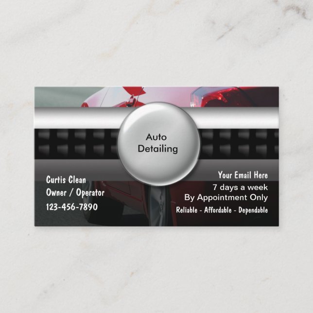 Détail automatique des Cartes de visite (Devant)