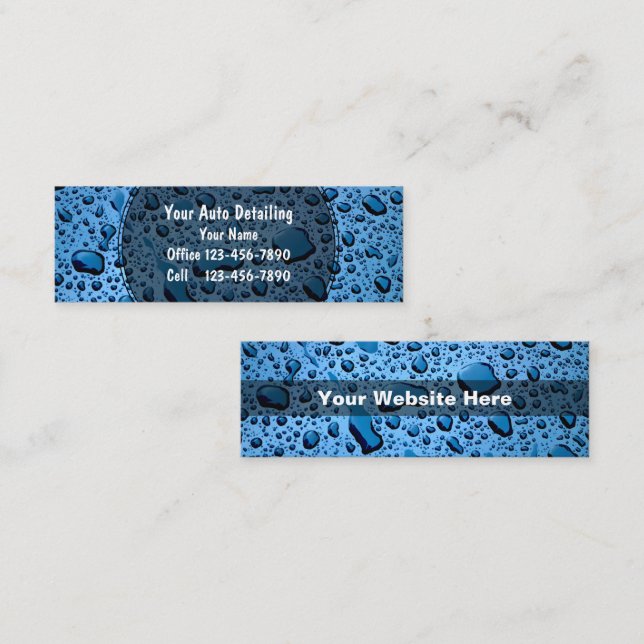 Détail automatique des Cartes de visite (Devant / Derrière)