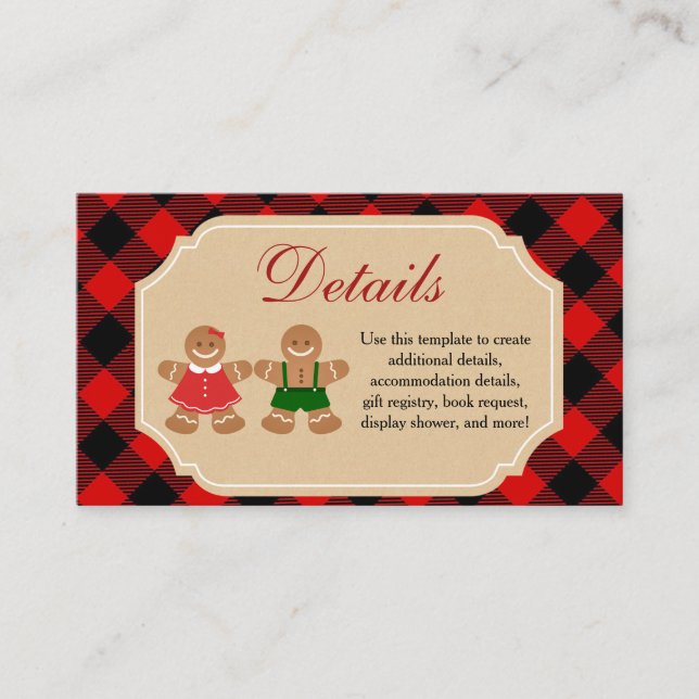 Detail Card Gingerbread Holiday Cookie (Front)