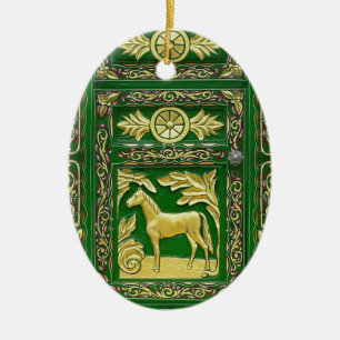 Détail de la porte tzigane ornement céramique