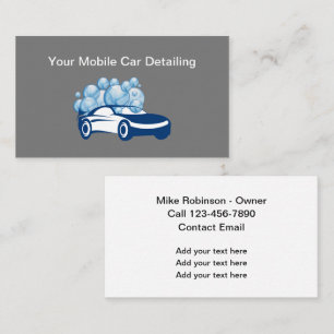 Détail de la voiture mobile Cartes de visite simpl